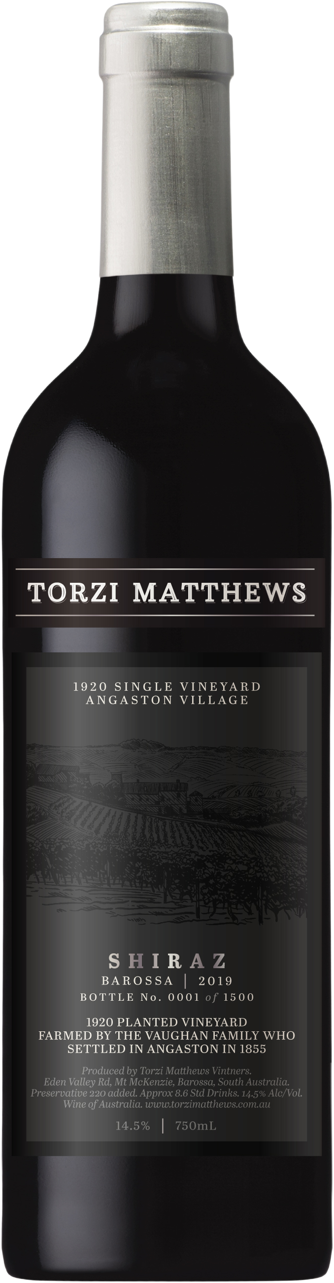 Torzi Matthews Vintners 1920 Single Vineyard Shiraz 2019 Barossa